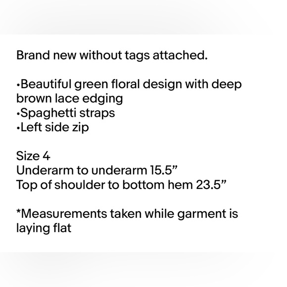 Banana Republic Silk Floral Laced Camisole NWOT Size 4 - Picture 7 of 7